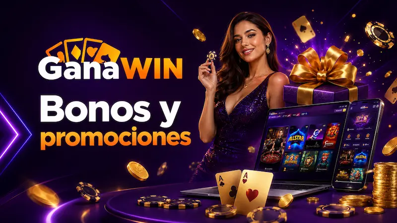Bonos y promociones de GanaWin con casino online y acceso desde móvil