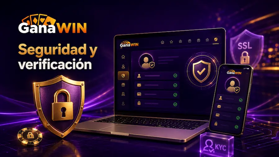 Seguridad y verificación en GanaWin con protección de cuenta y controles KYC